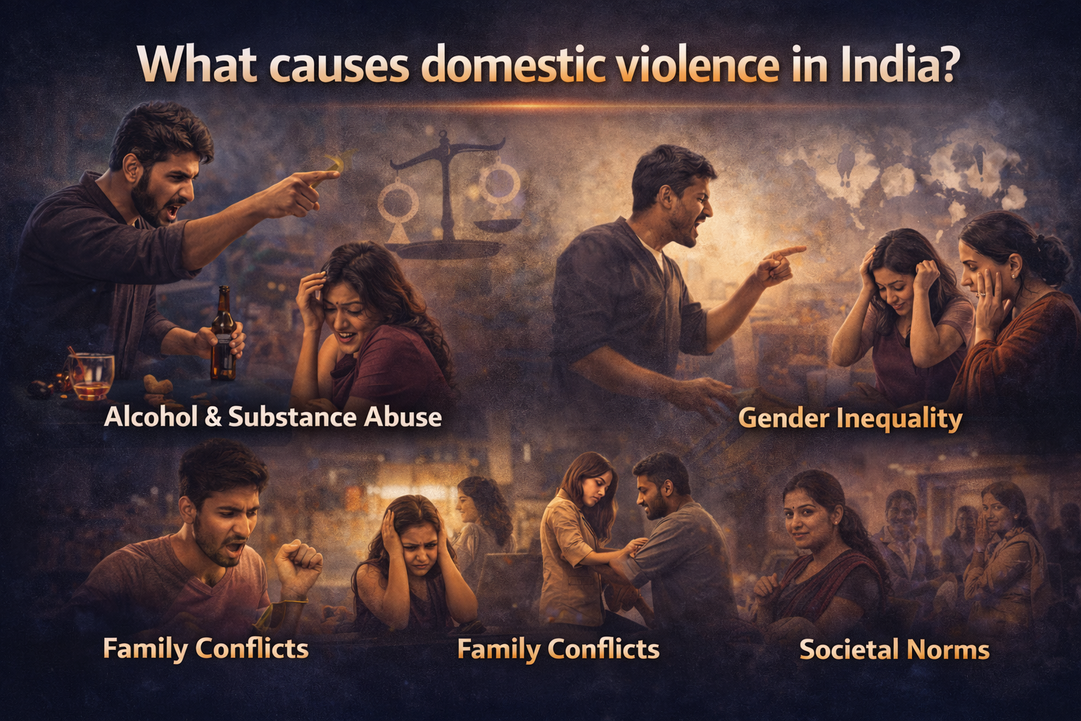 What causes domestic violence in India?