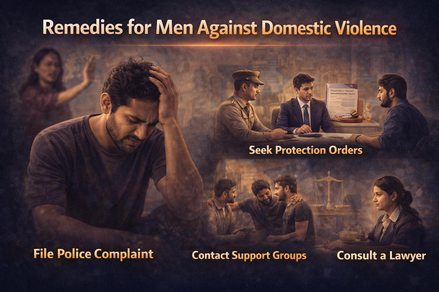Remedies for men against domestic violence