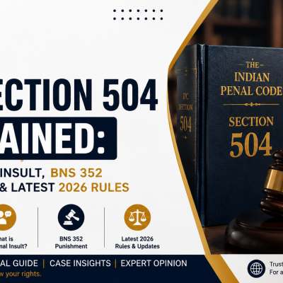 IPC Section 504 Explained: Intentional Insult, BNS 352 Punishment & Latest 2026 Rules