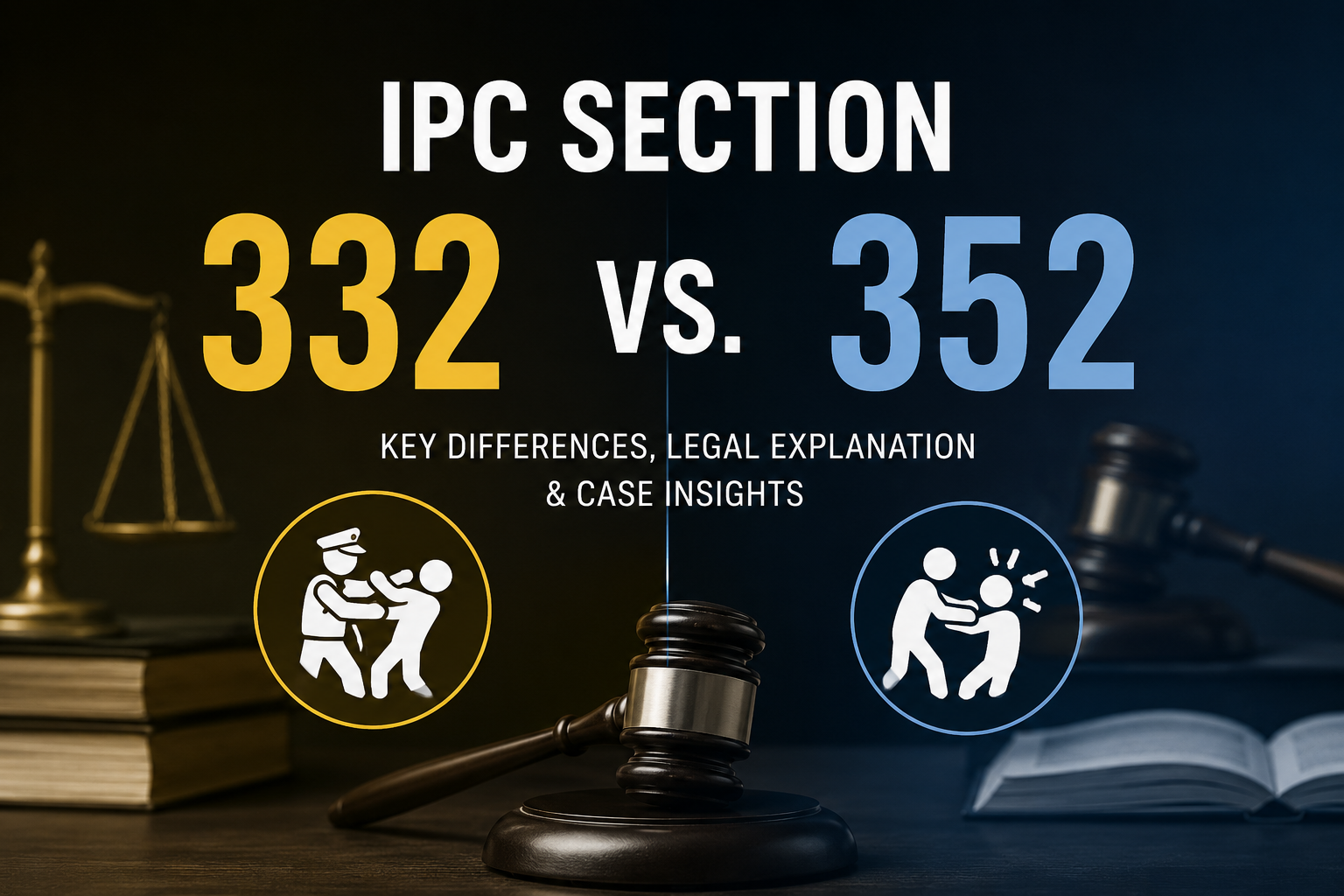 IPC Section 332 vs. Section 352