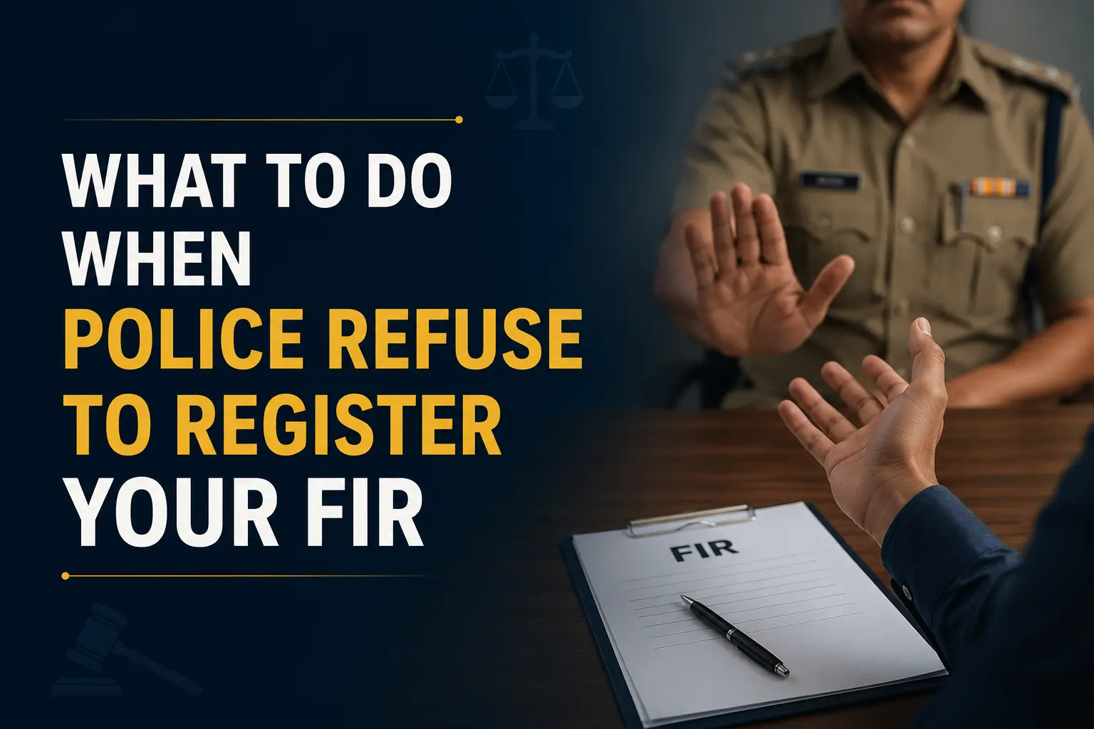 what to do if police refuse to file FIR