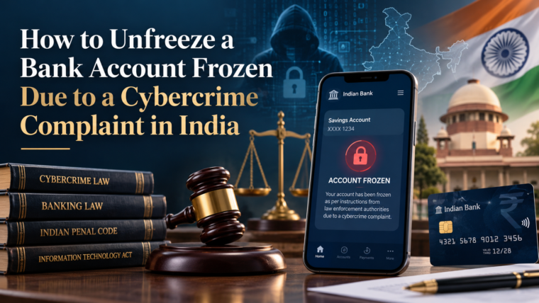 How to Unfreeze a Bank Account Frozen Due to a Cybercrime Complaint in India